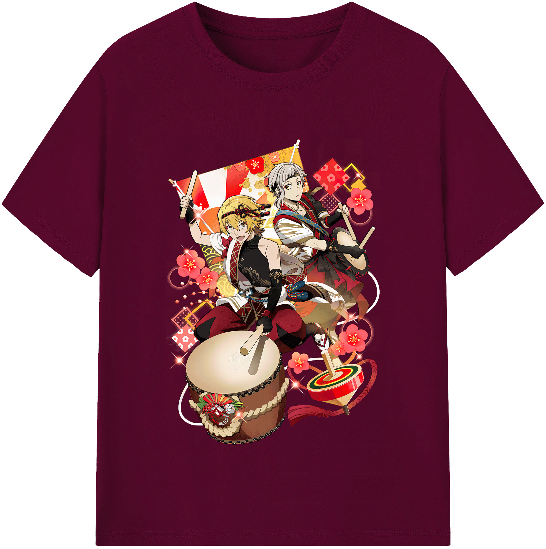 （画像用） 文豪ストレイドッグス Bungo Stray Dogs レディースカジュアルプリントTシャツ（綿100％）